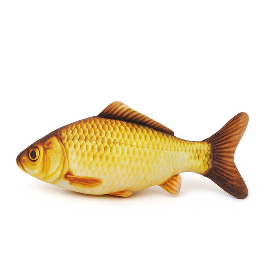 Fish-shaped toy on a white background